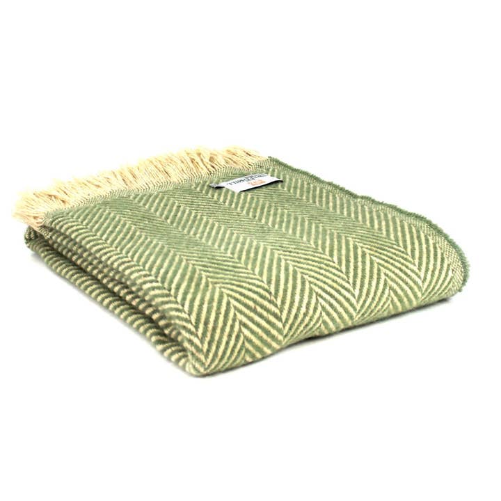 Tweedmill Textiles - Vente Fils à tricoter - Plaid Chevron en Laine Recyclée Tibet - couleurs assorties