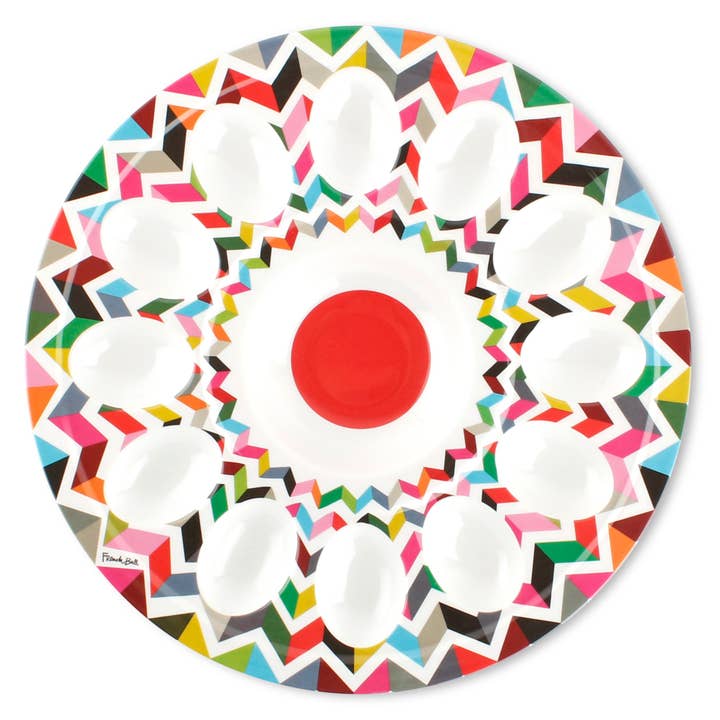 Ziggy 12" Egg Platter for wholesale by French Bull