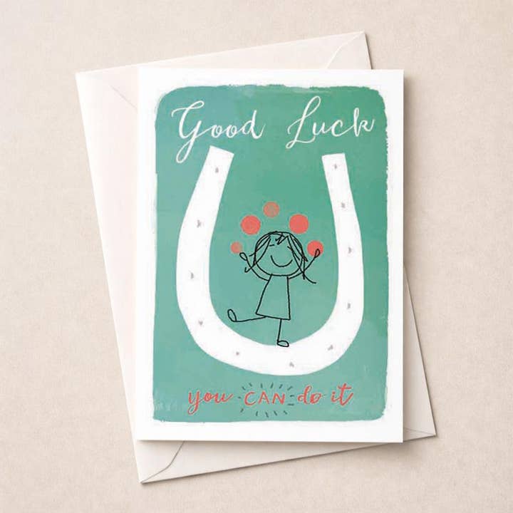 Good Luck Card - You Can Do It Horse Shoe for wholesale by Hammond Gower Publications Ltd
