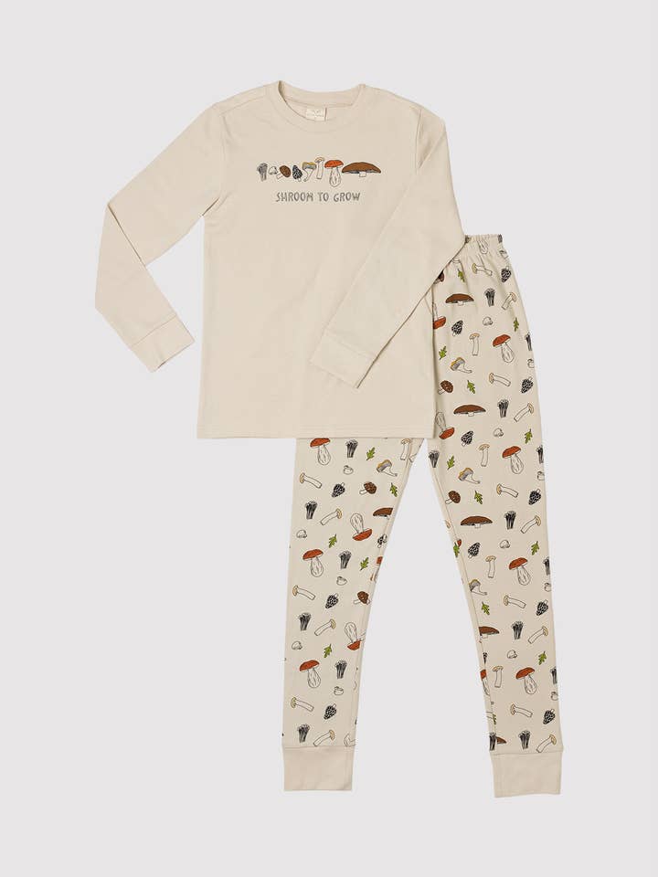 Shroom to Grow Kids PJ Set - MMKS010 for wholesale by MILLIE + MOOSE