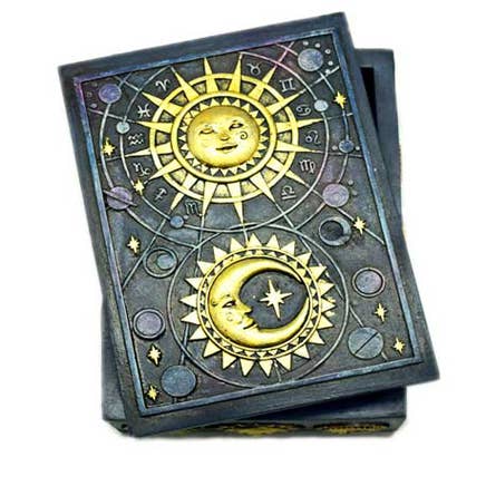 Velvet Lined Wooden Tarot Card Box