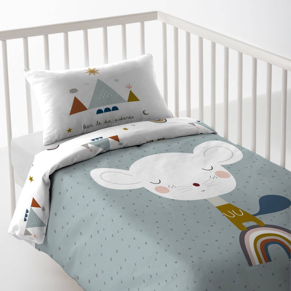 Creaciones Euromoda SL (Naturals Home) – Engroshandel Dynebetræk - Børn og baby – Vugge Vendbart Dynebetræk 2STK SUSANITA BLÅ - HEI0