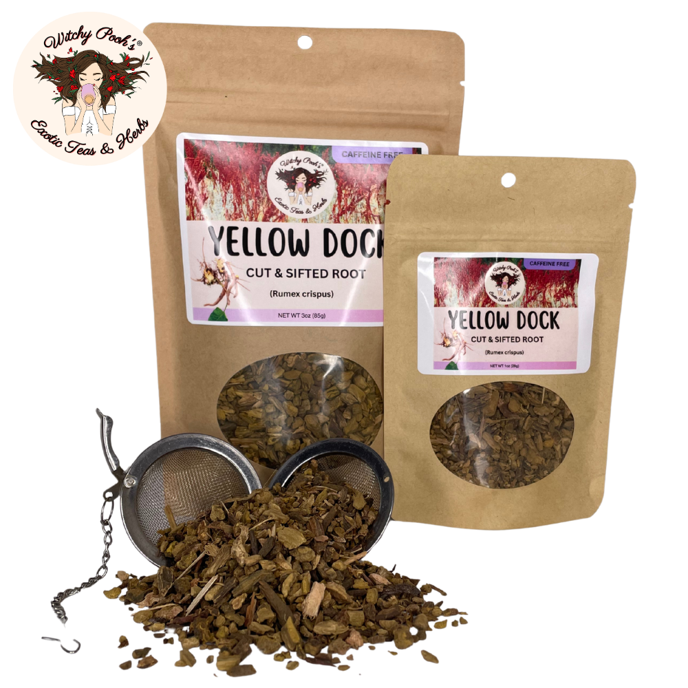 Witchy Pooh's Exotic Teas & Herbs - Wholesale Loose Tea - Witchy Pooh's Yellow Dock Tea - Cut & Sifted Root, Caffeine 10