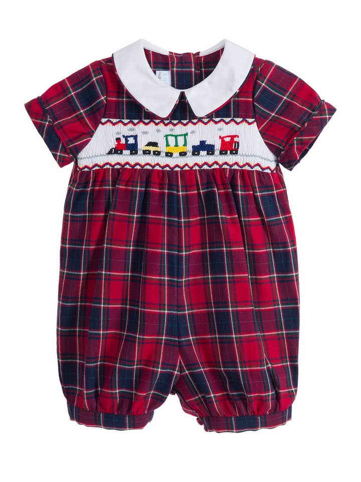 CHRISTOPHER gesmokter Strampler für den Großhandel von Annafie London Ltd