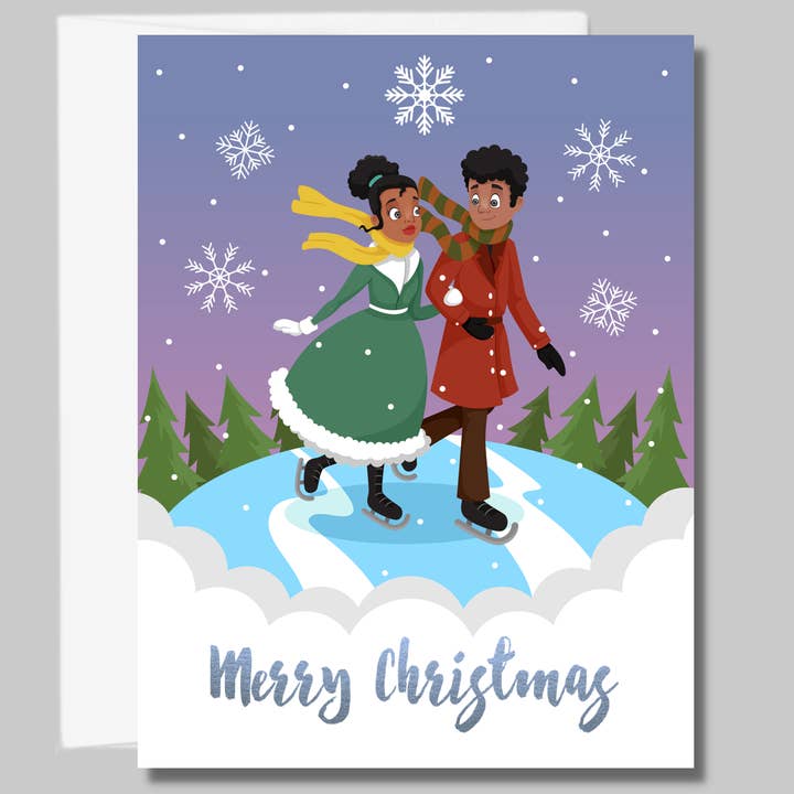 Sweet Berry Lane - Wholesale Christmas Card - Winter Wonderland African American Christmas Card