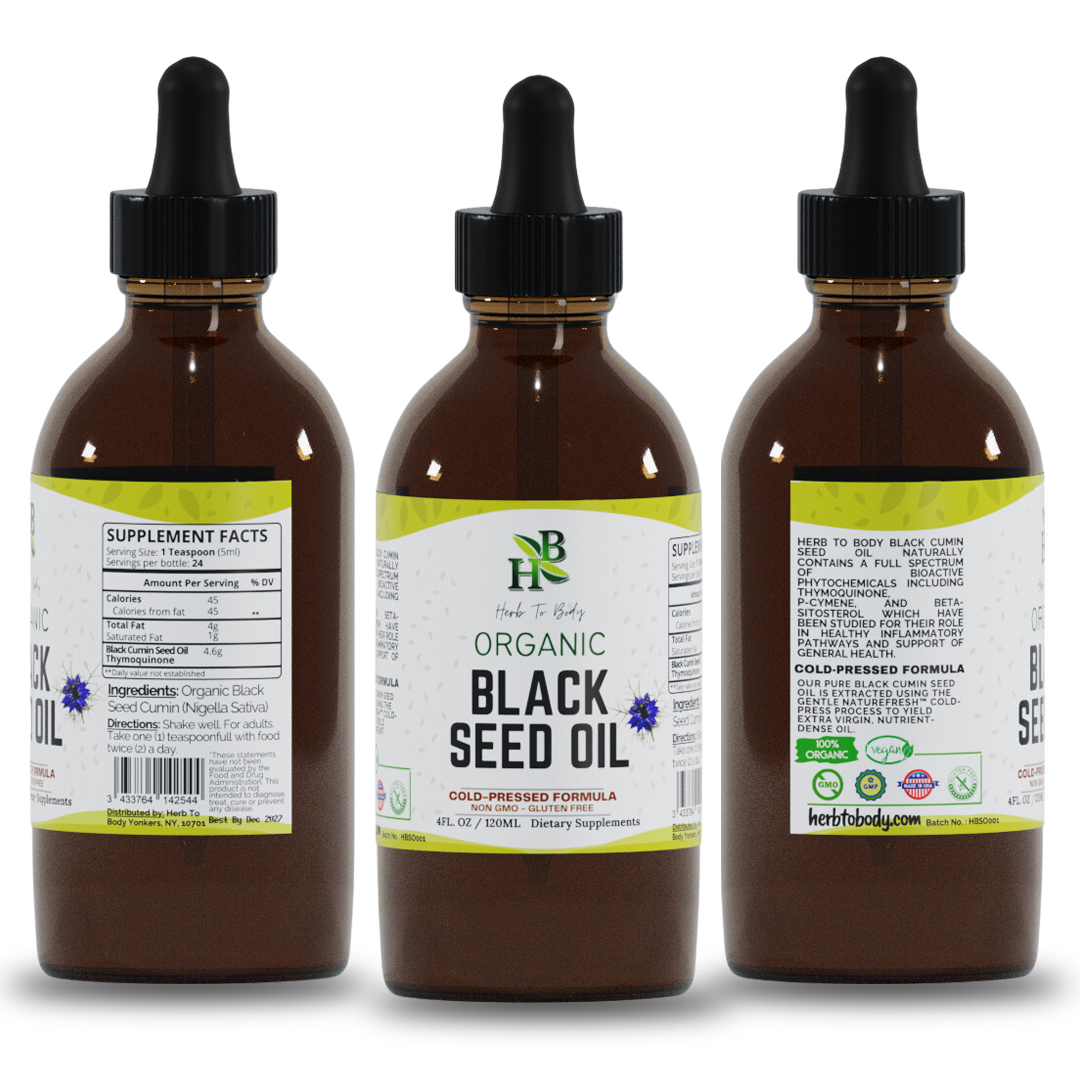 Herb To Body - Wholesale Oral Supplement/Vitamin - Organic Black Seed Oil (Cold-Pressed) - Bulk Wholesale Sizes9