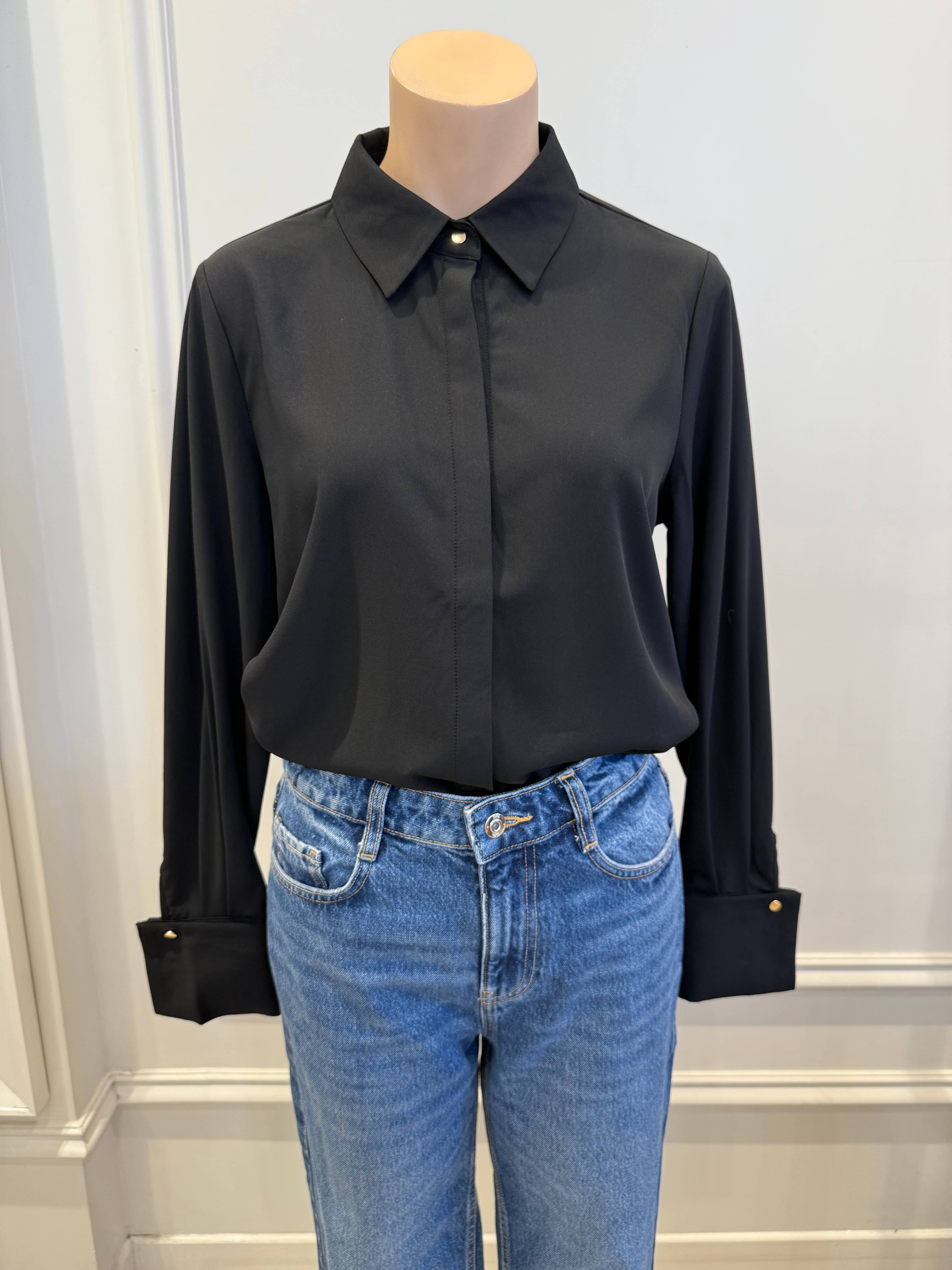 LOVIE & CO - Wholesale Button Down Shirt - Women's - Satin shirt with French cuffs - ASD96311-RINA0