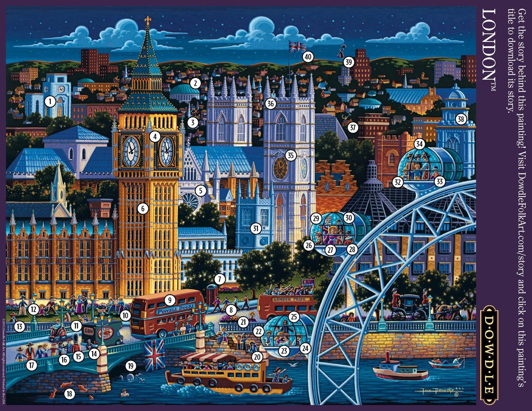 Boardwalk Puzzle Company - Wholesale Puzzle - Adult - London - 1000 Piece2