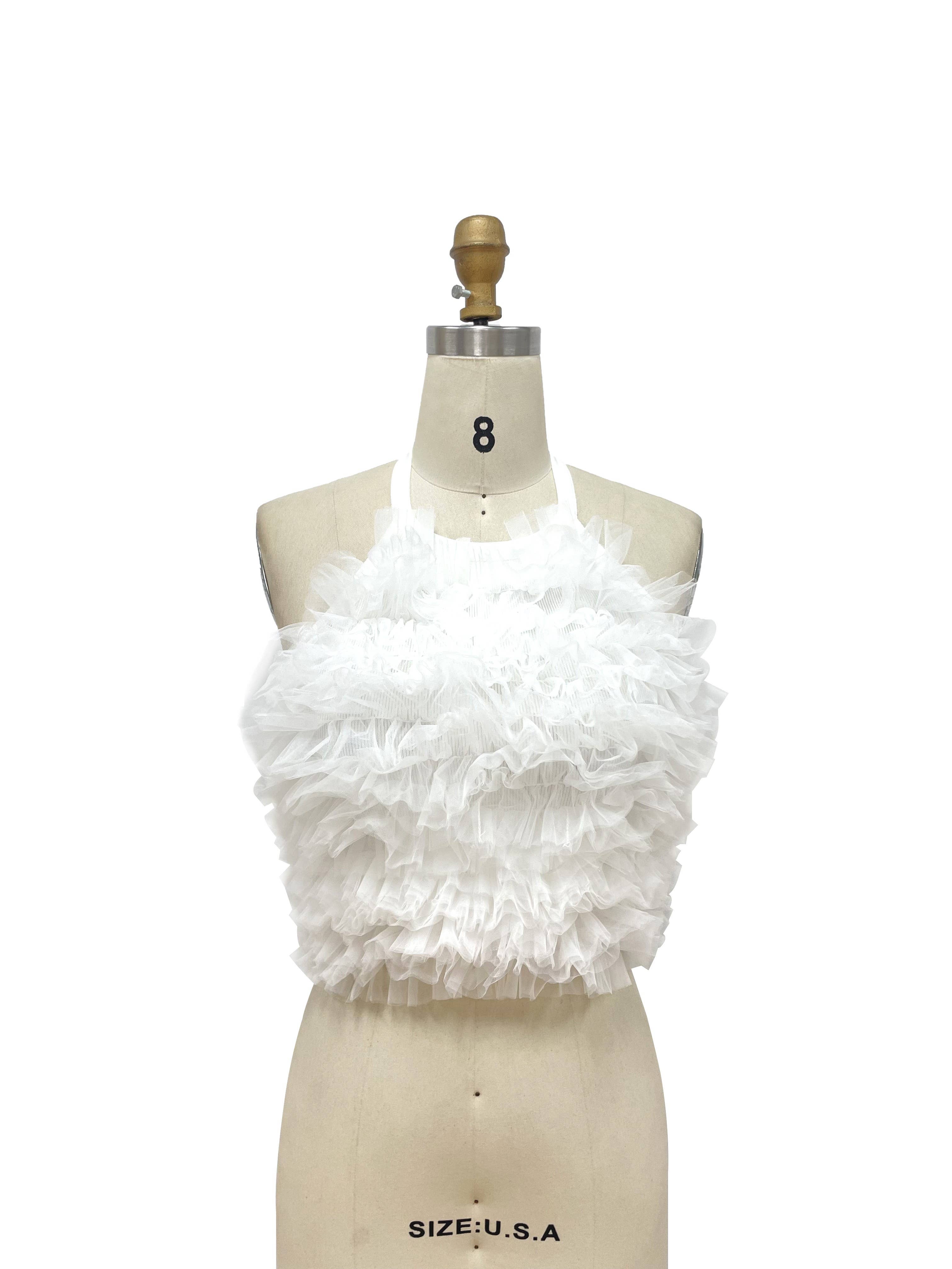 XHHH Inc - Wholesale Blouse - Women's - Sleeveless Feather Halter blouse3