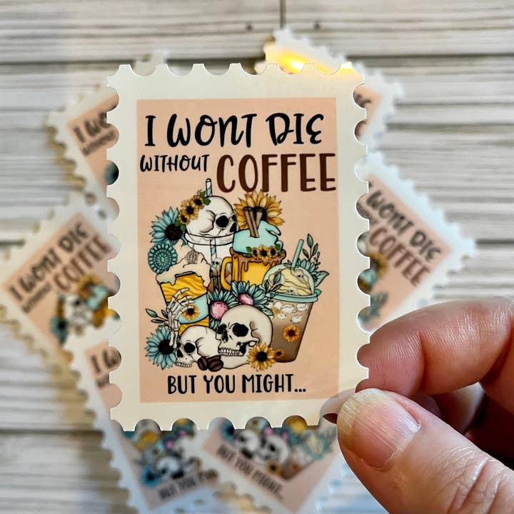 Coffee, Vinyl Sticker for wholesale by Graceful Darkness, LLC