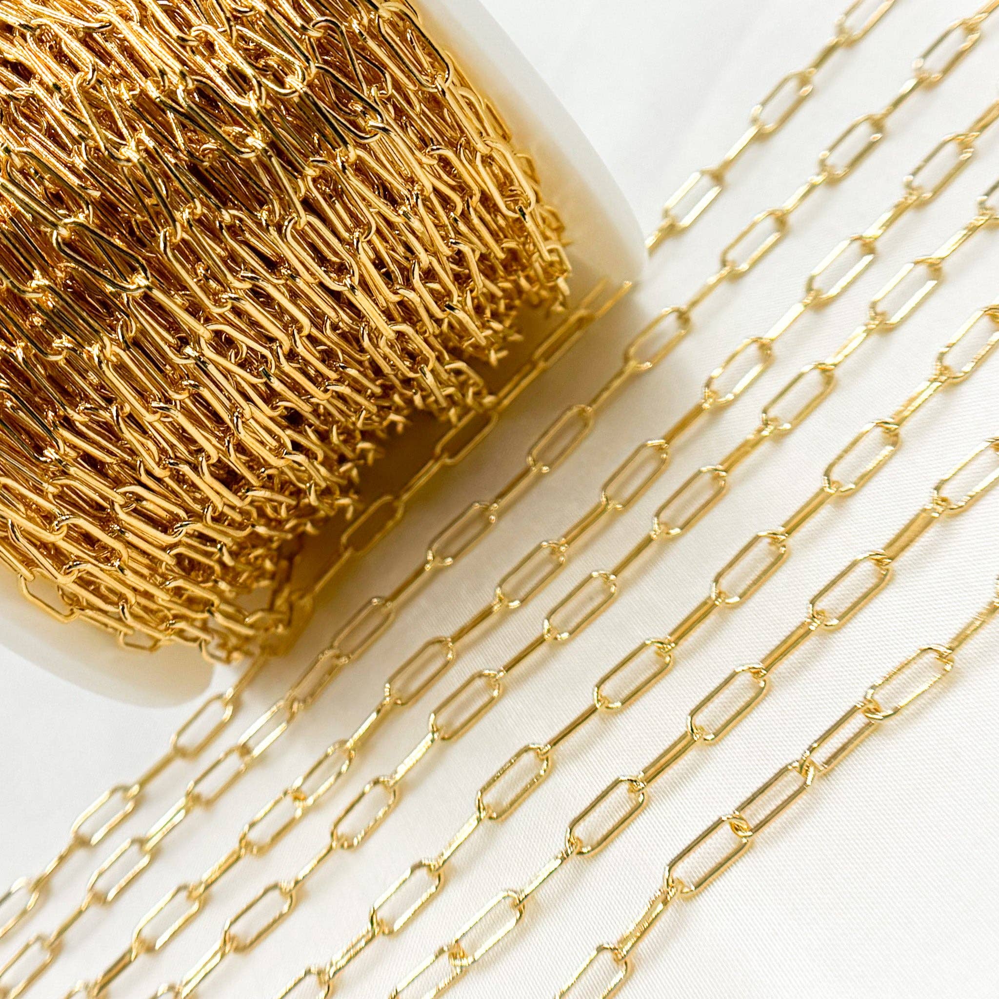 Tresor Jewelry Inc. - Wholesale Link & Chain Bracelet - 2903GF. Gold Filled Paperclip Link Chain3