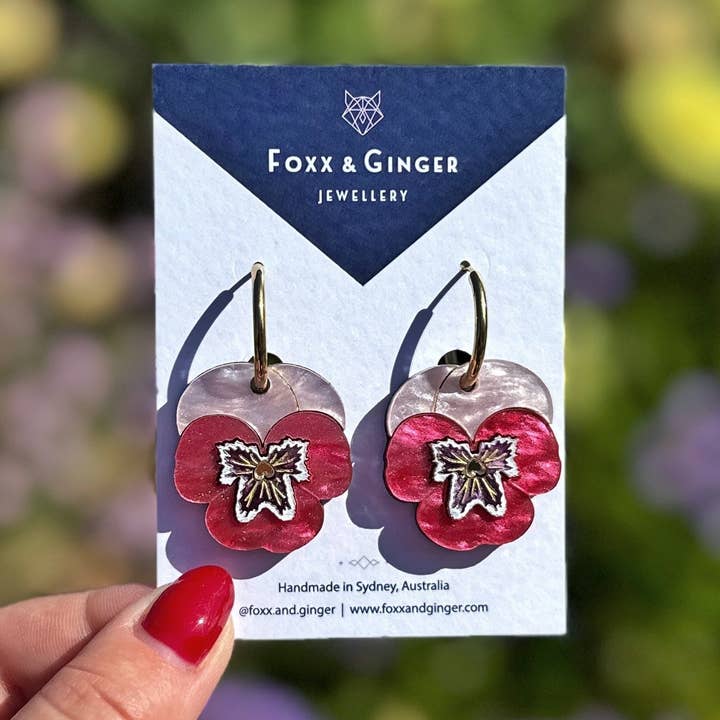 Huggie pequeño Pensamiento para venta al por mayor de Foxx & Ginger Jewellery