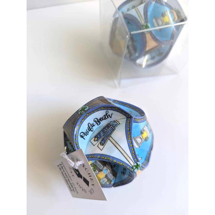 Pacific Beach (San Diego) Globe Ornament for wholesale by Mad Kitchen Co.