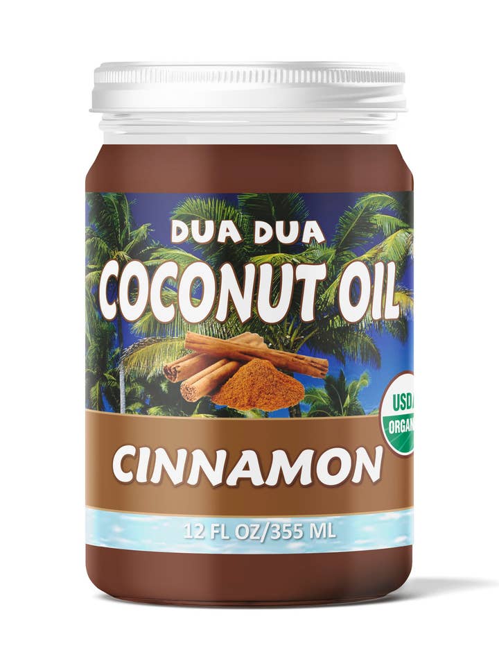 Cinnamon Coconut Oil for wholesale by Dua Dua Coconut Products LLC