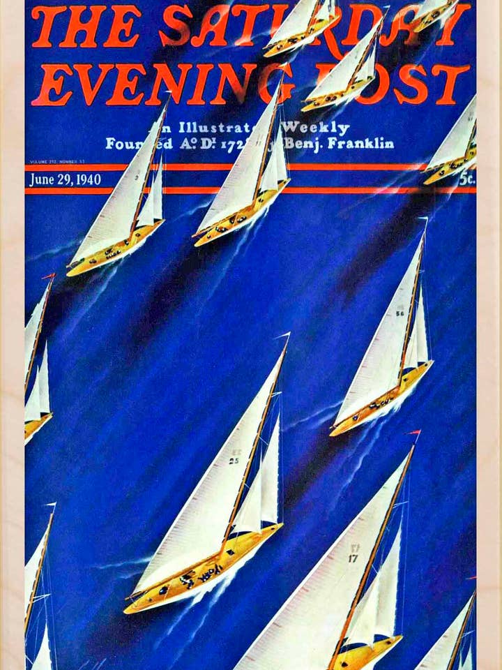 The Saturday Evening Post - Eco-friendly cards & magnets for wholesale by THE WOODEN POSTCARD COMPANY