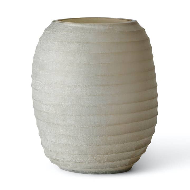 Jarrón orgánico de vidrio contemporáneo color arena para venta al por mayor de Nordstjerne