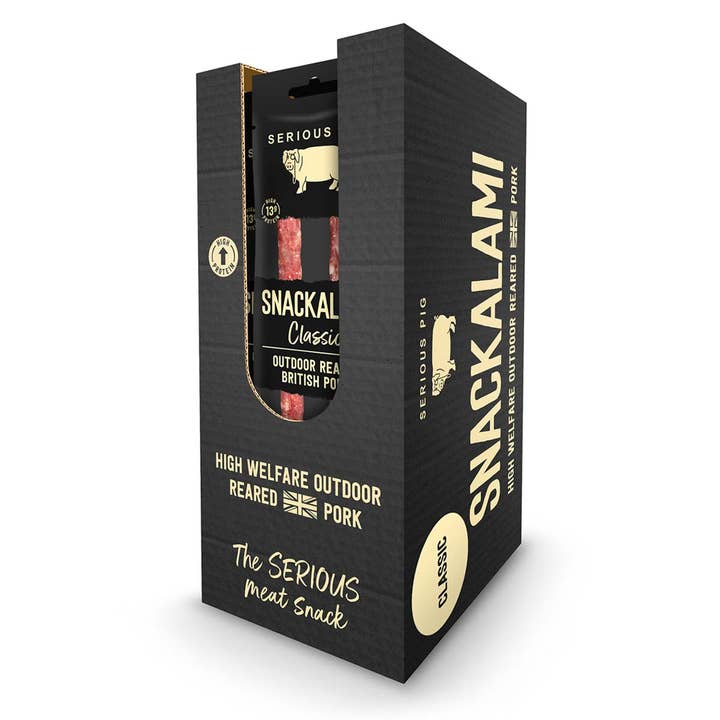 Serious Pig - Wholesale Jerky - Snackalami 'Classic' (shelf-ready box of 24 x 30g)
