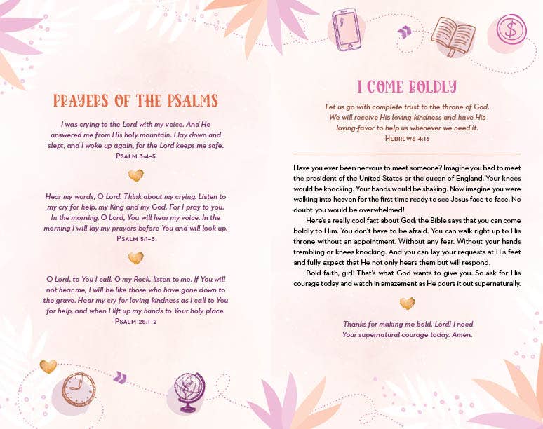 Barbour Publishing, Inc. - Wholesale Religion - The Prayer Map Bible for Teen Girls NLV [Coral Dandelions]2