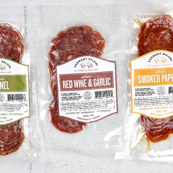 Vermont Salumi - Wholesale Salami - Red Wine & Garlic Sliced Salami2