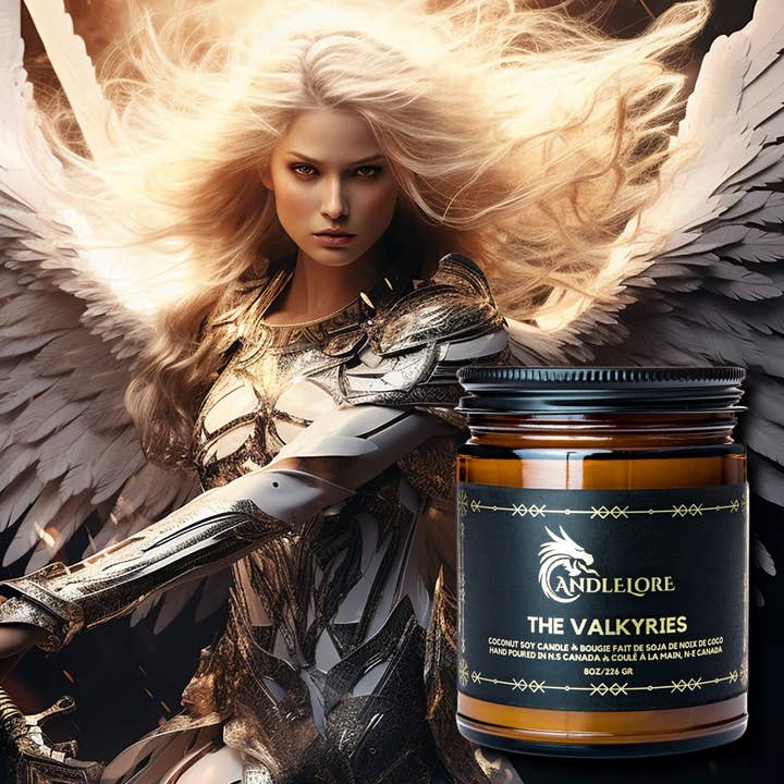 Candlelore - Wholesale Jar/Filled Candle - Valkyries Viking Mythology Candle1