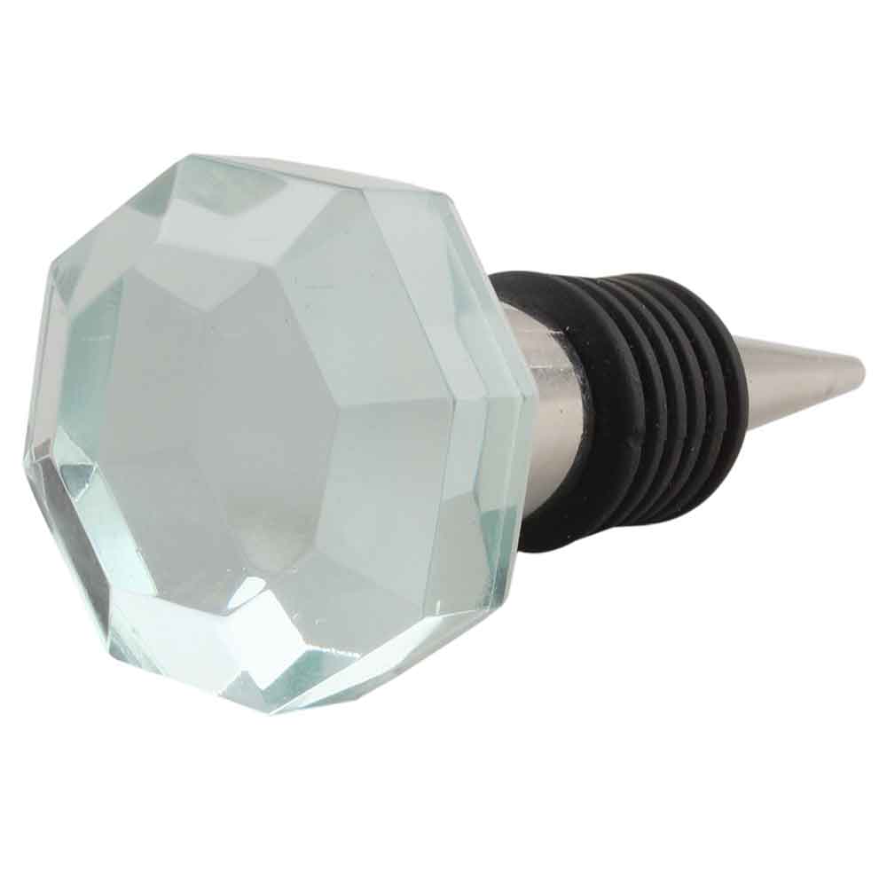 Silver 1 Piece Airtight Octagon Wine Bottle Stopper for wholesale on Faire0