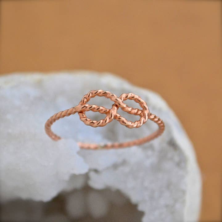 Foamy Wader – wholesale Band/Stackad Ring – Sailor Knot Ring - handgjorda nautiska rep kärlek knut ring2