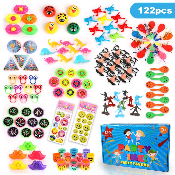 TDV Homes - Wholesale Party Favor - Party Favors Kids Pinata Filler- 122 PCS Carnival Prizes Toys Bulk Assortment - Boys Girls Birthday Easter Egg Filler - Treasure Box Chest Classroom2
