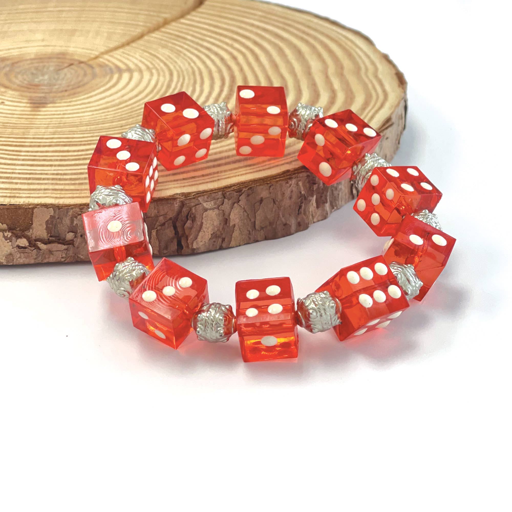 Fiona Accessories - Wholesale Beaded Bracelet - Dice Bunco Beaded Bracelet, Casino Game Night Gift Shop Idea2