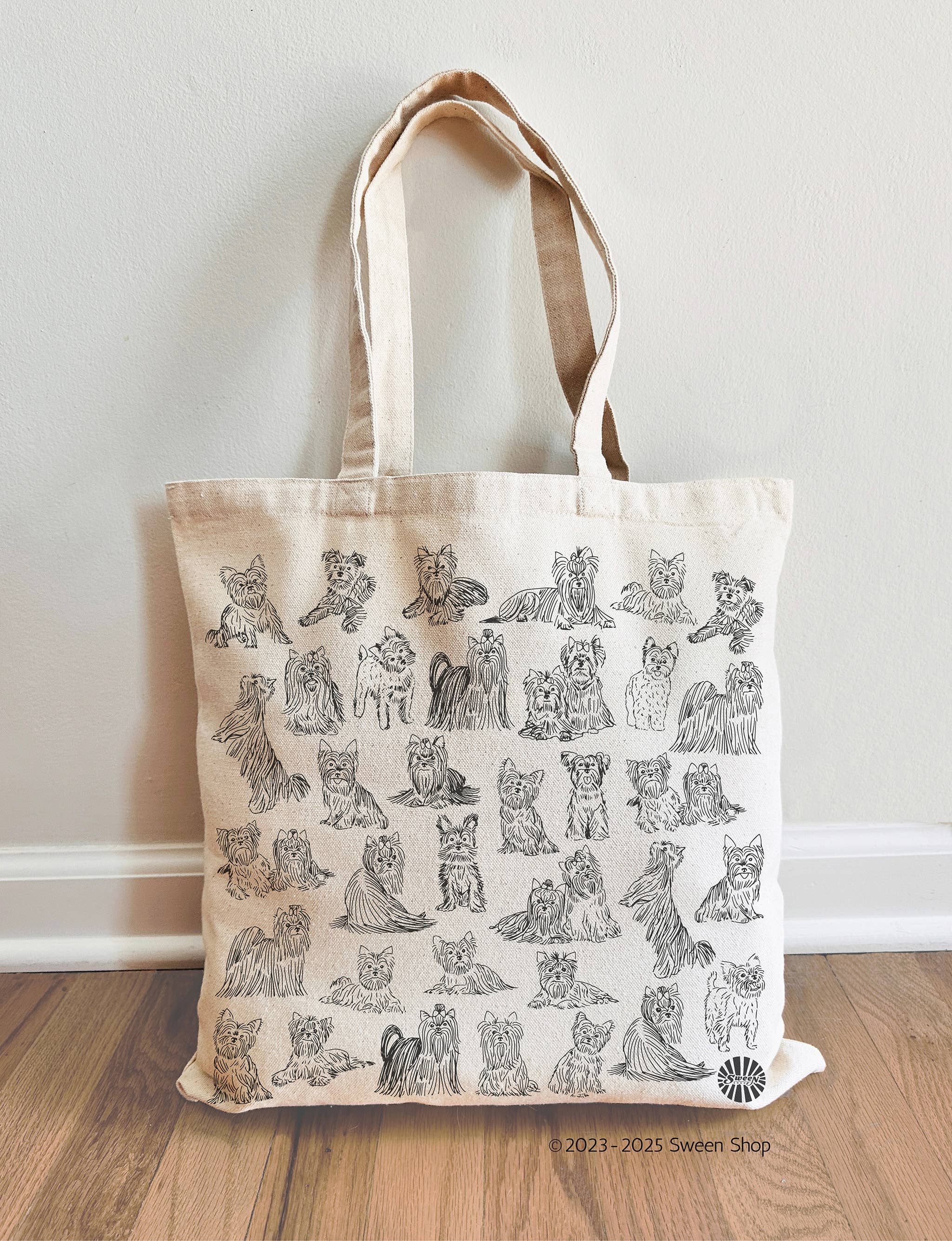 Sween Shop – wholesale Bärkasse - Unisex – Yorkshireterrier Yorkie Canvas Tote-väska för Hundpresent1