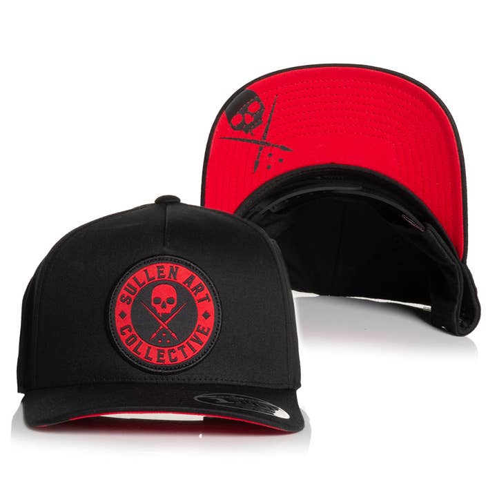 Casquette snapback cintrée BOH - noir/rouge pour la vente par Sullen Clothing