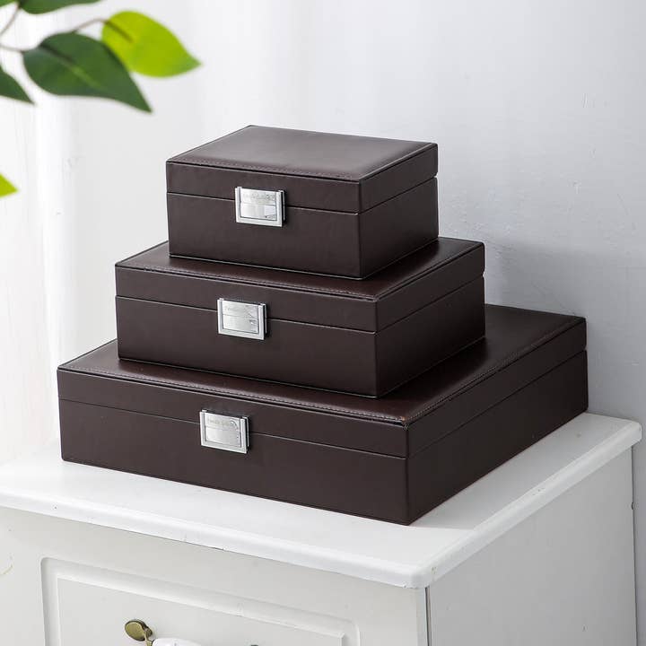 Uhrenbox braun groß für den Großhandel von Emilie collection