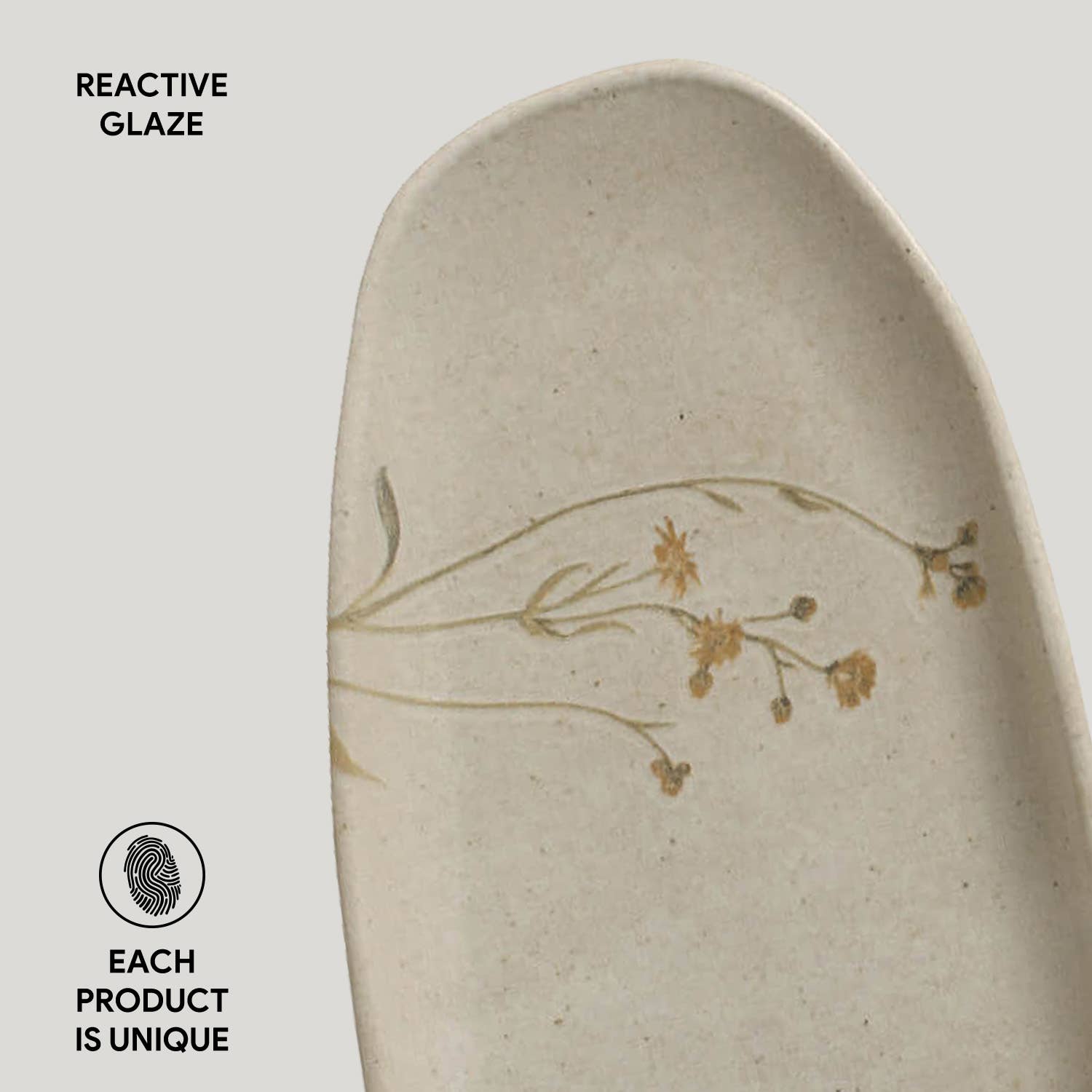 Ivory Shallow Oval Platter Large 14.17 x 5.12" Campestre for wholesale on Faire4