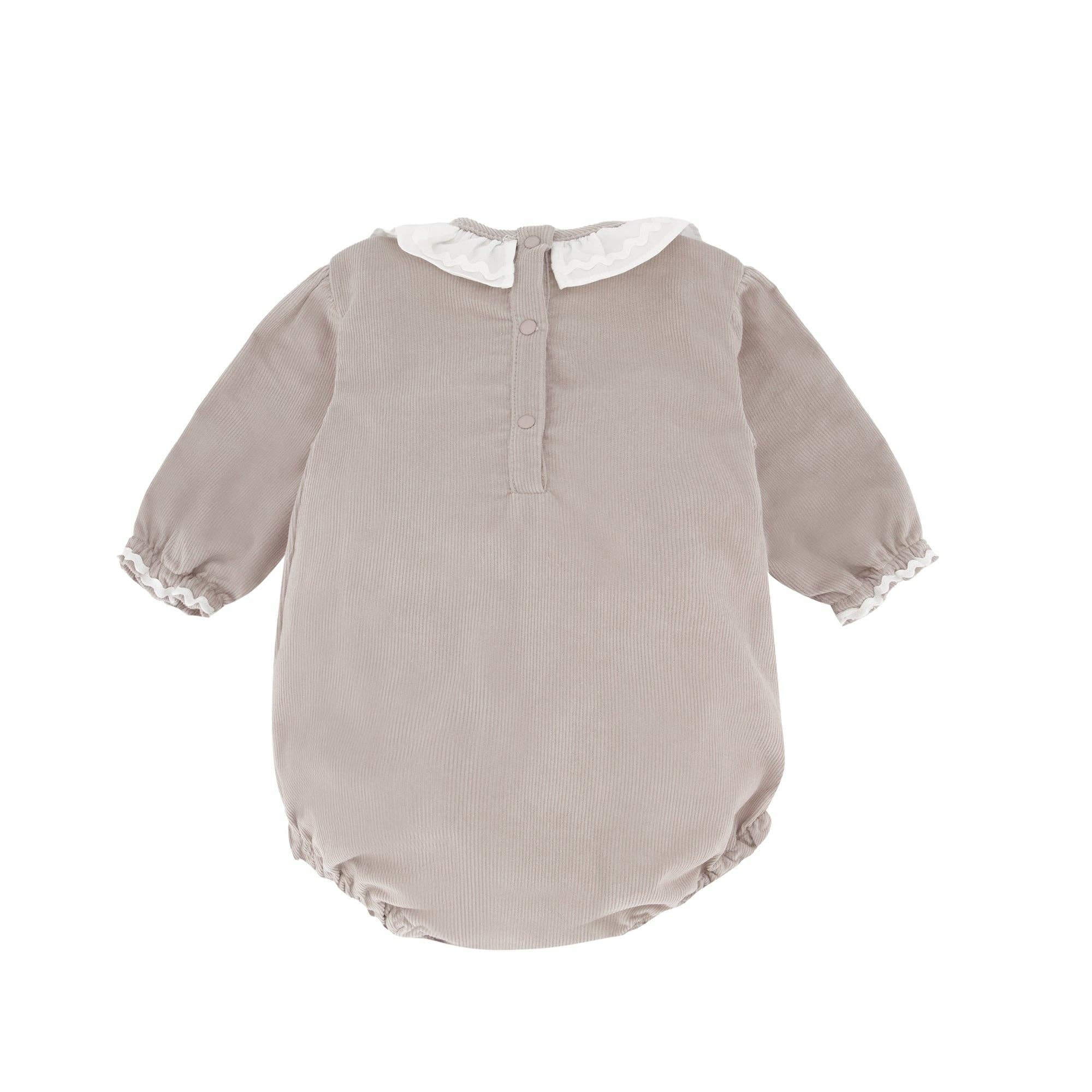 LES ENFANTINES - Wholesale Bodysuit (Non-Footed) - Baby - Beige velvet chameleon romper2
