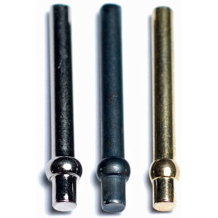 Wood Expressions - Wholesale Board Game - Metal Cribbage Pegs - Set of 6 (2 Brass, 2 Chrome, 2 Black)1