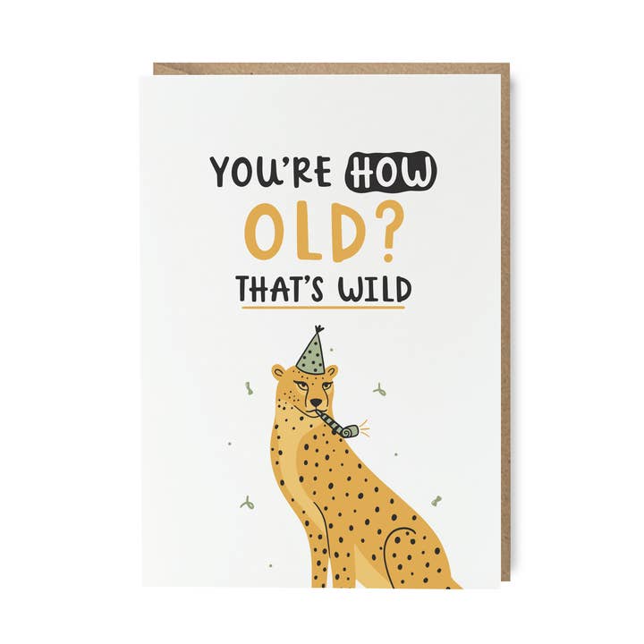 You're How Old? Funny Birthday Card | Joke Card for Him for wholesale by Abbie Imagine
