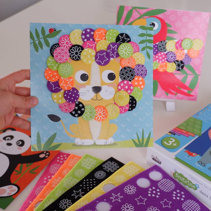 Créa Lign' - Vendita all'ingrosso Kit per lavoretti fai da te - Bambini - Feltro «Nella savana»4