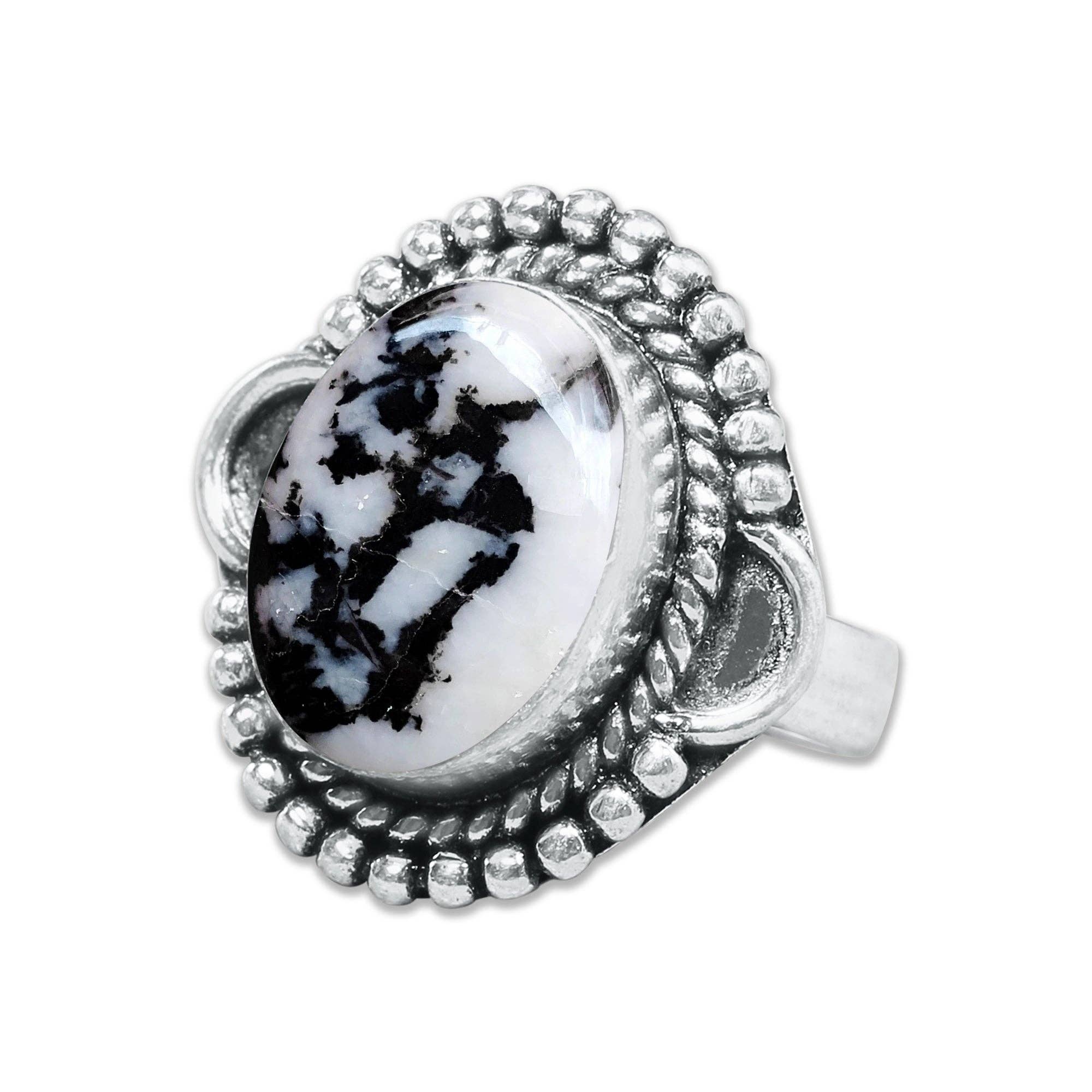 Handmade Jewels - Wholesale Cocktail/Statement Ring - Buffalo Turquoise Rings – Handmade, Silver-Plated, Boho Style19