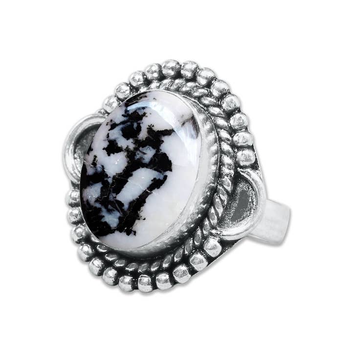 Handmade Jewels - Wholesale Cocktail/Statement Ring - Buffalo Turquoise Rings – Handmade, Silver-Plated, Boho Style19