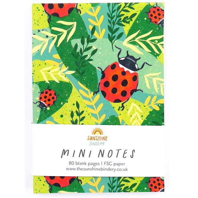 Mini Notes A7 Ladybirds Notepad for wholesale by The Sunshine Bindery