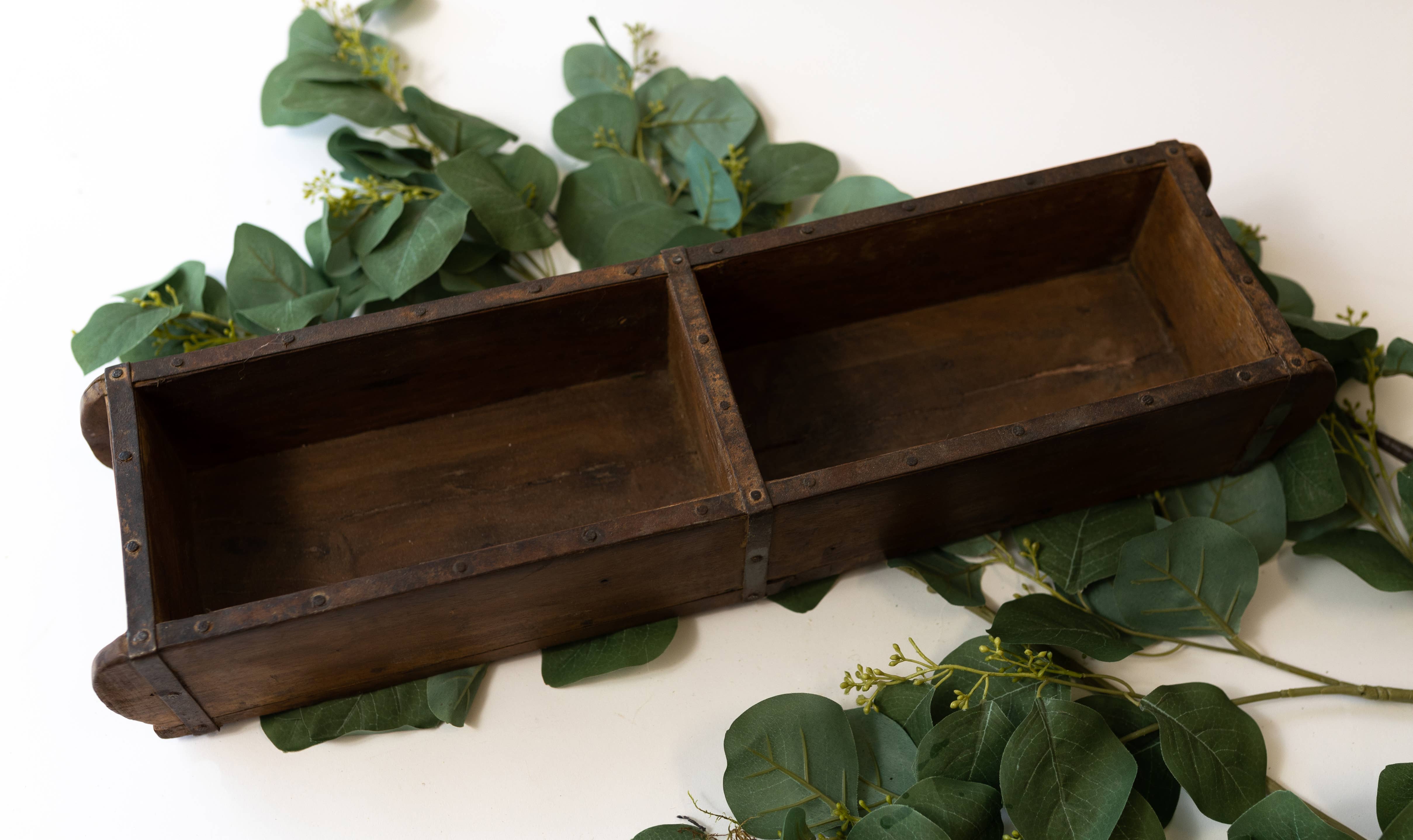 Forever Green Art – Großhandel Tischdeko – Vintage Doppelziegelform aus recyceltem Holz2