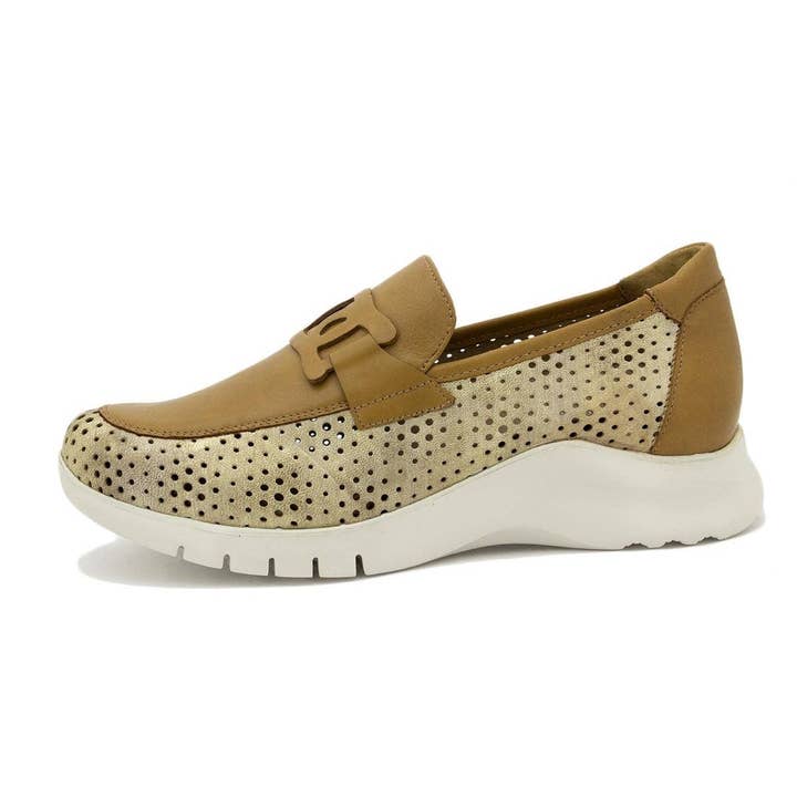 Mocassin Métal Beige 250718 pour la vente par PieSanto