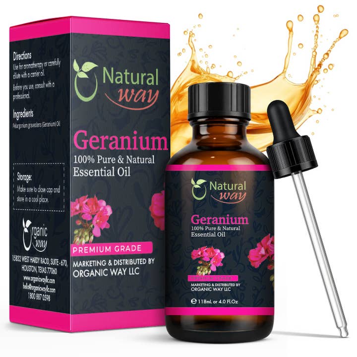 Olio essenziale di geranio per la vendita all'ingrosso da parte di Organic Way LLC