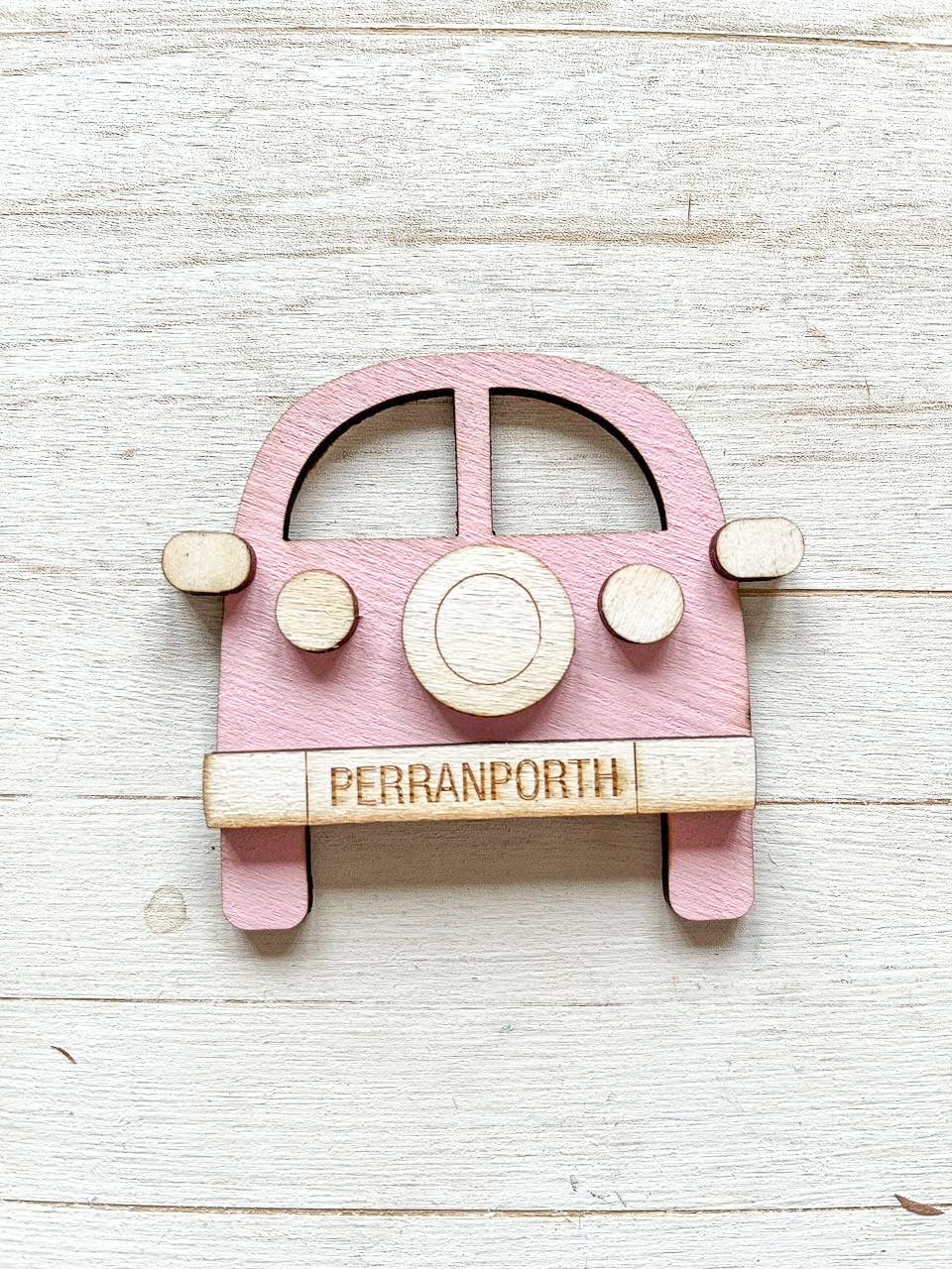 Gorgeous Little Bits Ltd - Wholesale Magnet - Pink Campervan Location Personalised Custom Magnet