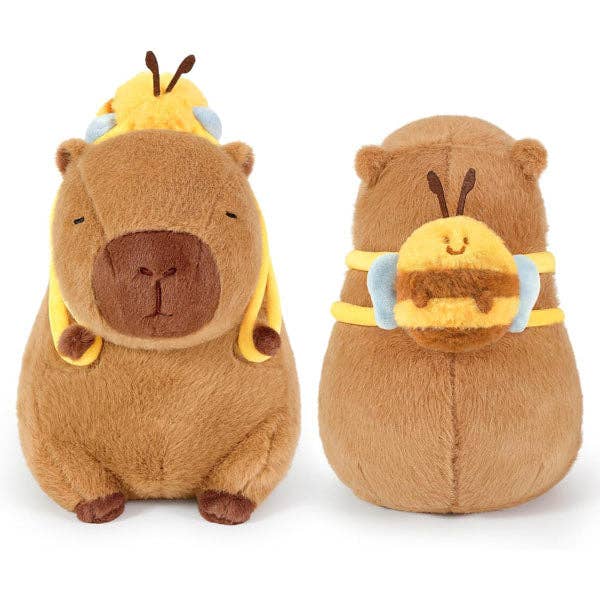 Showcase - Wholesale Stuffed/Plush Toy - Kids & Baby - Capybara 9" Kawaii Bumblebee Backpack Plush Toy1