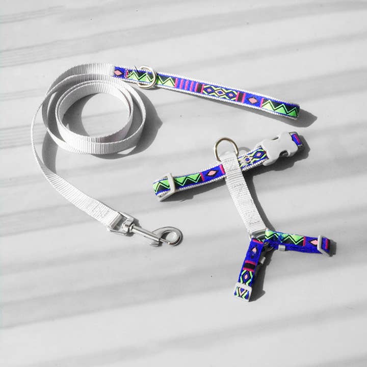 Cheerhunting - Wholesale Pet Collar - Cat/Dog - Loofie - Colorful Pet Harness & Leash Set