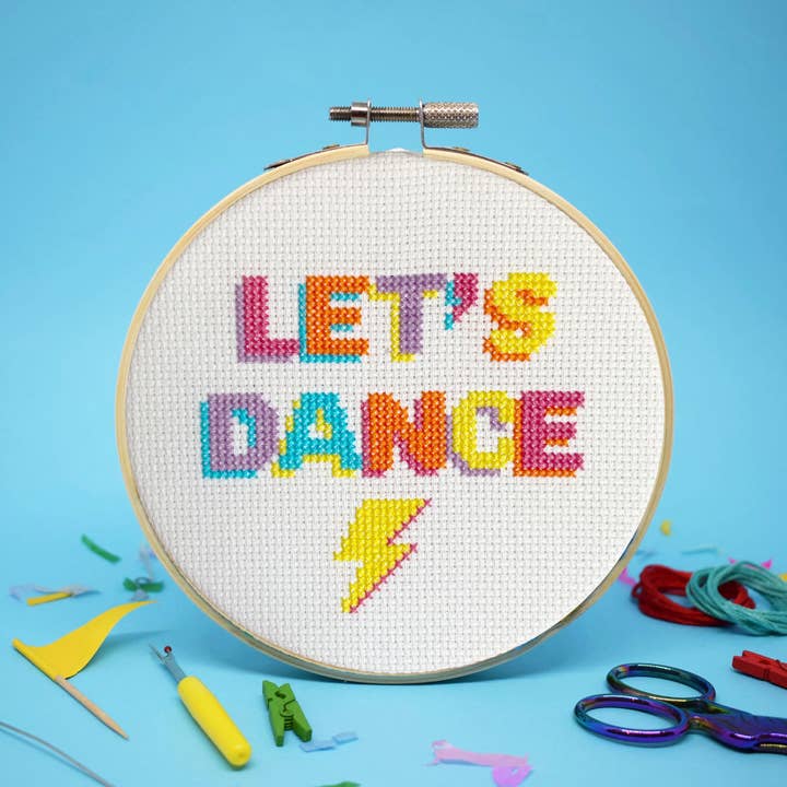 The Make Arcade - Wholesale Embroidery/Cross Stitch Supplies - 'Let's Dance' large cross stitch craft kit