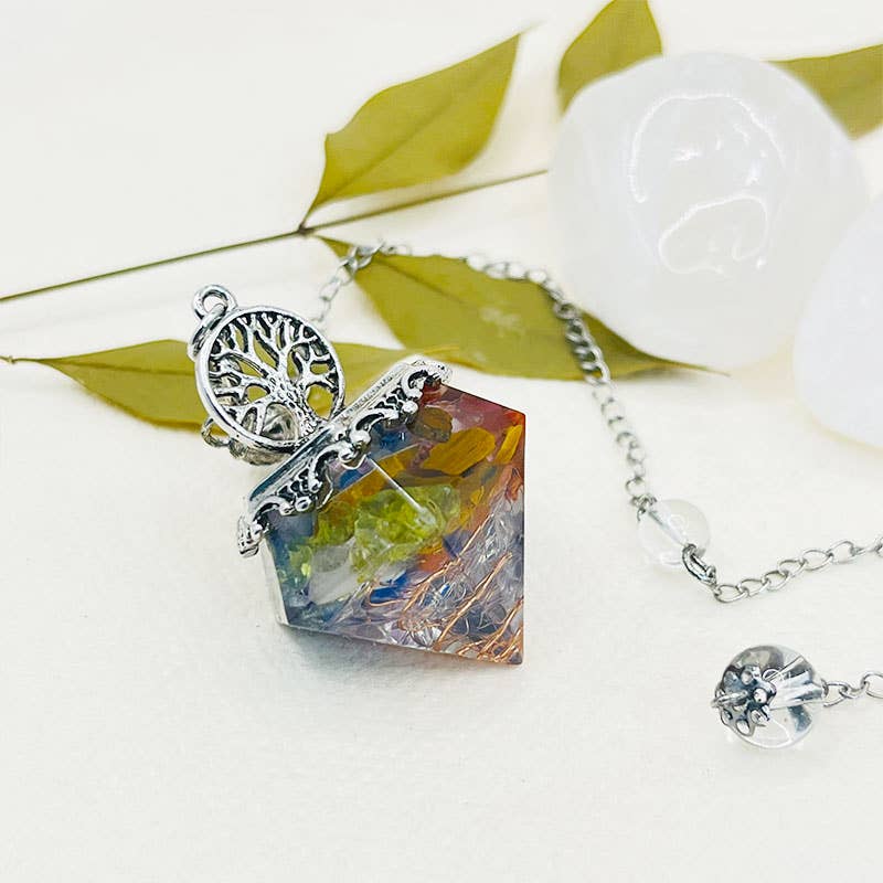 GemMeet – wholesale Andlig sten/kristall – Kristallgeometriskt Livets träd pendel11