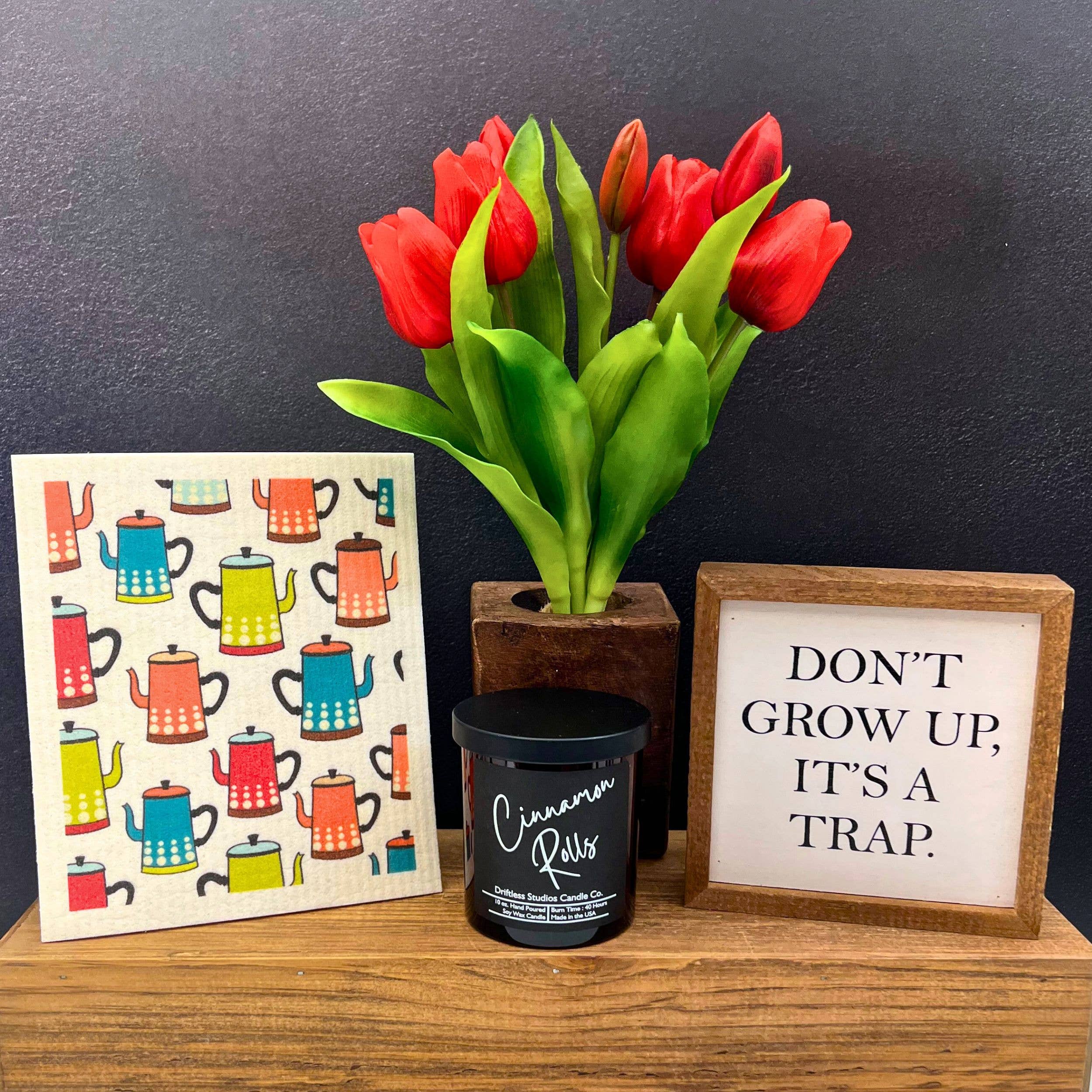 Driftless Studios - Wholesale Jar/Filled Candle - Cinnamon Rolls Soy Wax Candles - 10oz Candle With Lid1