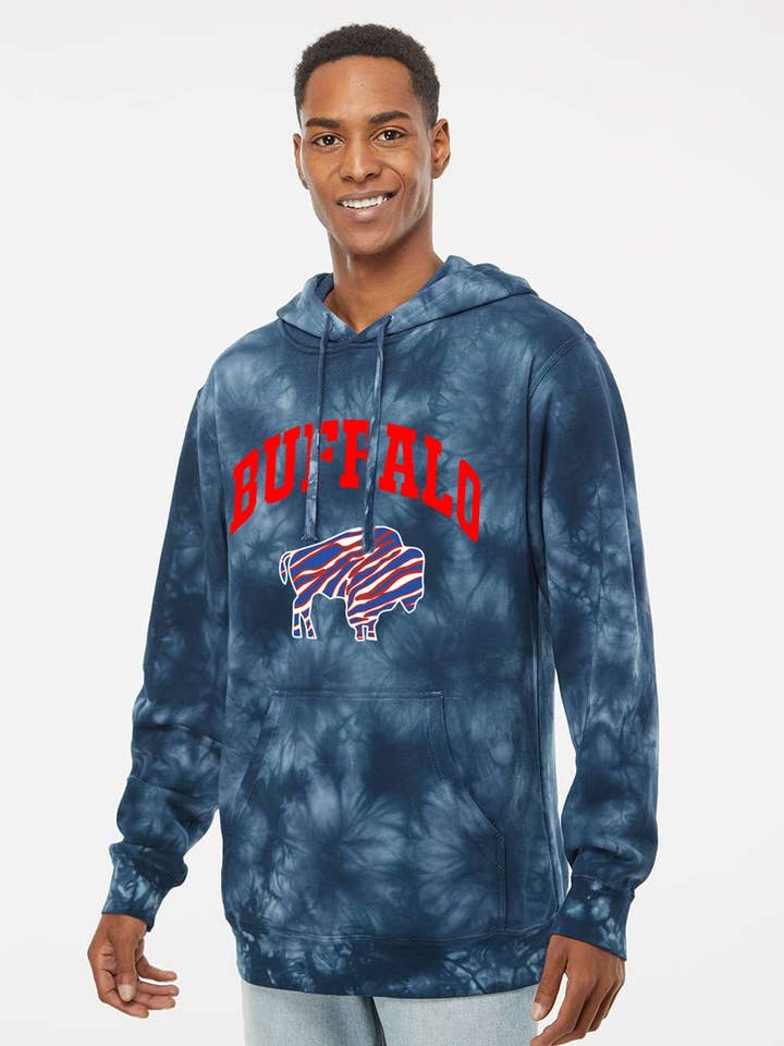 Custom Buffalo Chic - Wholesale Hoodie - Unisex - Buffalo Tie Dye Bills Hoodie1