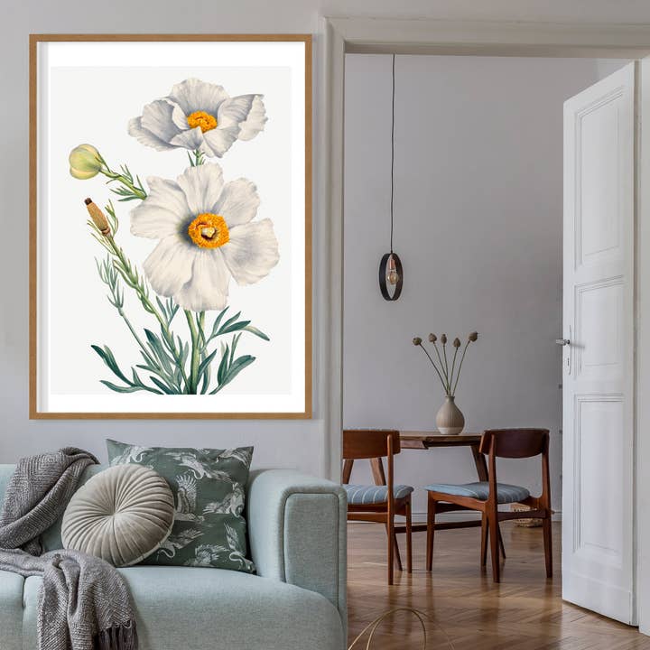 Ink & Drop – Großhandel Kunstdruck – Matilija Mohnblume Illustrationsdruck2